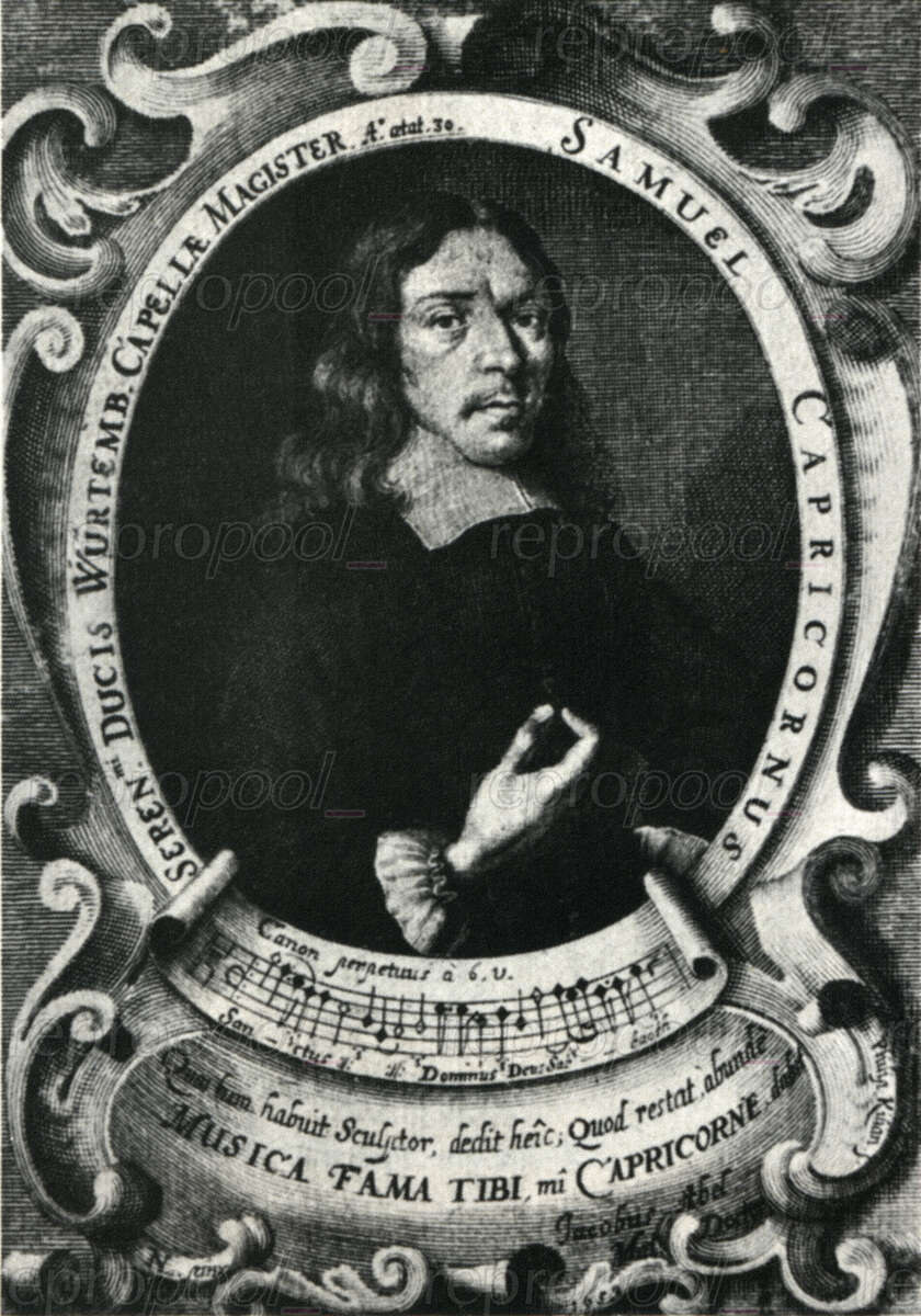 Samuel Capricornus; Kupferstich von Philipp Andreas Kilian (1659)