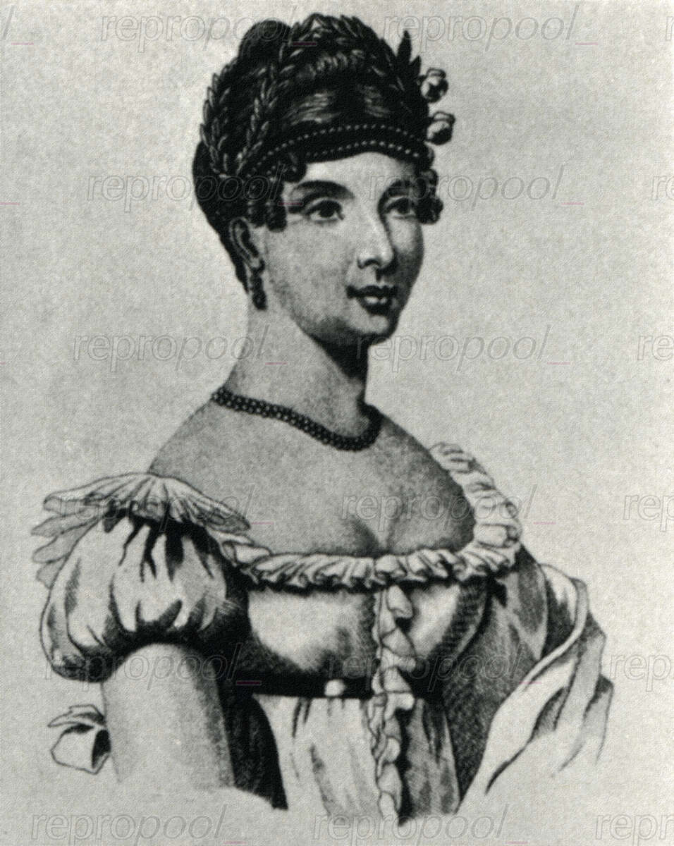 Angelica Catalani; Lithografie von L. Brandt;<br>nach: Kupferstich von Biller