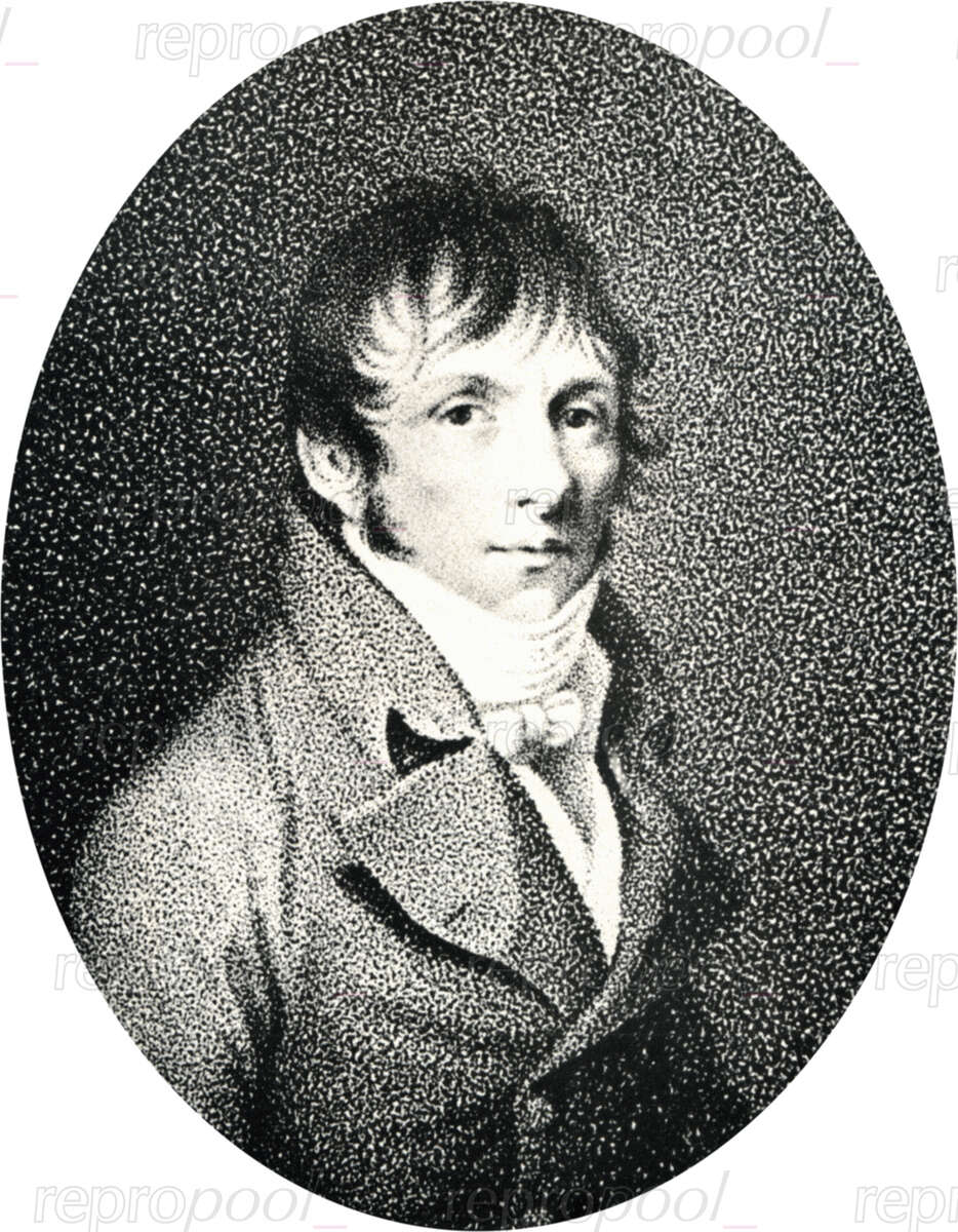 Luigi Cherubini; Lithografie von Pierre Roch Vigneron (1832);<br>nach: Kupferstich von Carl Traugott Riedel (1808)